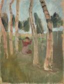 MODERSOHN-BECKER Paula „birkenstämme Mit Schaukelndem Kind“ MODERSOHN-BECKER Paula „birkenstämme Mit Schaukelndem Kind“