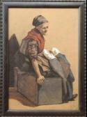 MOER van Jean Baptiste Vieille Dame Assise Deprofil MOER van Jean Baptiste Vieille Dame Assise Deprofil