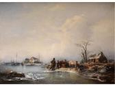 MOERENHOUT Jozef Jodocus Grosse Winterlandschaft Mit Staffagefiguren MOERENHOUT Jozef Jodocus Grosse Winterlandschaft Mit Staffagefiguren