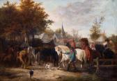 MOERENHOUT Jozef Jodocus Jaarmarkt Met Paarden MOERENHOUT Jozef Jodocus Jaarmarkt Met Paarden