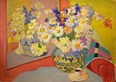 MOISESCU Elena Bratescu Natură Statică Cu Flori Și Ceșcuța De Cafea / Still Life With Flowers And The Coffee Cup MOISESCU Elena Bratescu Natură Statică Cu Flori Și Ceșcuța De Cafea / Still Life With Flowers And The Coffee Cup