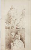 MOITTE Anne-Marie Femme Attablée Et Femme À L'ouvrage MOITTE Anne-Marie Femme Attablée Et Femme À L'ouvrage