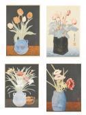 mokuchu Urushibara Anemonies; Tulips; Cyclamen; And Peonies And Fresias mokuchu Urushibara Anemonies; Tulips; Cyclamen; And Peonies And Fresias