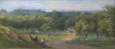 MOLE John Henry Children By A Wooded Country Track MOLE John Henry Children By A Wooded Country Track