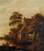 MOLENAER Klaes Nicolaes At A Dutch Canal. MOLENAER Klaes Nicolaes At A Dutch Canal.