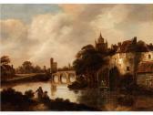 MOLENAER Klaes Nicolaes Holländische Flusslandschaft Mit Befestigter Stadt Am Ufer MOLENAER Klaes Nicolaes Holländische Flusslandschaft Mit Befestigter Stadt Am Ufer