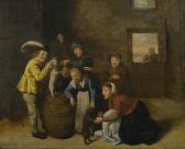 MOLENAER Jan Miense Children Playing With Dogs In An Interior MOLENAER Jan Miense Children Playing With Dogs In An Interior
