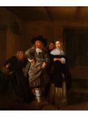 MOLENAER Jan Miense Eleganter Herr In Einem Innenraum, Umgeben Von Drei Frauen MOLENAER Jan Miense Eleganter Herr In Einem Innenraum, Umgeben Von Drei Frauen