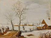 MOMPER de Joos II Jodocus Paysage Enneigé Avec Une Trappe Aux Oiseaux MOMPER de Joos II Jodocus Paysage Enneigé Avec Une Trappe Aux Oiseaux