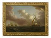 MONAMY Peter A Dutch Fisherman Reefing Her Sails MONAMY Peter A Dutch Fisherman Reefing Her Sails