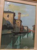 MONANYSON A. Venetian Canal Scene MONANYSON A. Venetian Canal Scene