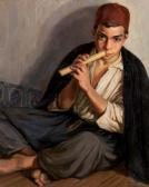 MONARD Jeune Oriental À La Flûte An Oriental Boy With A Flute MONARD Jeune Oriental À La Flûte An Oriental Boy With A Flute
