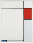MONDRIAN Piet Composition With Red, Blue And Grey MONDRIAN Piet Composition With Red, Blue And Grey