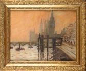 MONET (AFTER) A View Along The Embankment Towards The Houses Of Parliament MONET (AFTER) A View Along The Embankment Towards The Houses Of Parliament