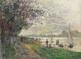 MONET Claude La Berge Du Petit-gennevilliers, Soleil Couchant MONET Claude La Berge Du Petit-gennevilliers, Soleil Couchant