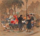MONEY Fred A Boulevard In Paris And A Flower Vendor MONEY Fred A Boulevard In Paris And A Flower Vendor