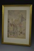 Monkhouse M.F. A Busy Town Scene Monkhouse M.F. A Busy Town Scene