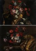 MONNOYER Jean-Baptiste Blumenstillleben Mit Draperien Und Quasten MONNOYER Jean-Baptiste Blumenstillleben Mit Draperien Und Quasten