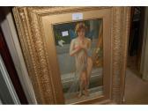 MONOGRAMMED R.H.F Nude Study Of A Female Water Nymph MONOGRAMMED R.H.F Nude Study Of A Female Water Nymph