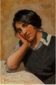 MONSTED Peder Mork Portrait Of A Young Girl MONSTED Peder Mork Portrait Of A Young Girl