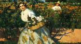 MONTGRELL MUÑOZ BARTOLOME Mujer Recogiendo Flores MONTGRELL MUÑOZ BARTOLOME Mujer Recogiendo Flores