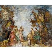 MONTICELLI Adolphe Joseph Th. Les Élégantes Au Rendez-vous MONTICELLI Adolphe Joseph Th. Les Élégantes Au Rendez-vous