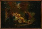 MONTICELLI Adolphe Joseph Th. Vier Figuren Im Park MONTICELLI Adolphe Joseph Th. Vier Figuren Im Park