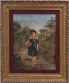 MONTIEL José Justo Retrato De Niña Mexicana MONTIEL José Justo Retrato De Niña Mexicana
