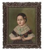 MONTIEL Vicente Retrato De La Niña Maria Rosario Huitron. MONTIEL Vicente Retrato De La Niña Maria Rosario Huitron.