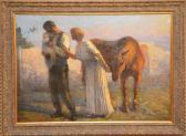 MONTURIOL Enrique Pascual Couple Holding A Baby MONTURIOL Enrique Pascual Couple Holding A Baby