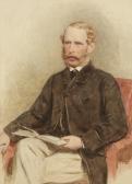 MOORE John Callington A Portrait Of William Leigh Mellish Seated With A Book Open On His Lap MOORE John Callington A Portrait Of William Leigh Mellish Seated With A Book Open On His Lap