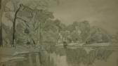 MORAN Edward Percy Lake Landscape With Reflections MORAN Edward Percy Lake Landscape With Reflections