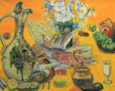 MORAND Guillemette Nature Morte Aux Poissons MORAND Guillemette Nature Morte Aux Poissons