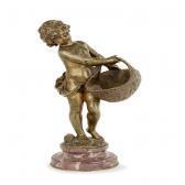 MOREAU Auguste Louis Mathurin Figurant Un Enfant Portant Un Panier Aux Raisins MOREAU Auguste Louis Mathurin Figurant Un Enfant Portant Un Panier Aux Raisins