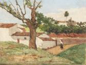 MOREIRA EUGÉNIO Paisagem Com Figura E Casario MOREIRA EUGÉNIO Paisagem Com Figura E Casario