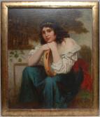 MORGAN William Young Woman With Tambourine MORGAN William Young Woman With Tambourine