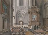 MORGENSTERN Johann Friedrich A Church Interior With A Figure Staffage MORGENSTERN Johann Friedrich A Church Interior With A Figure Staffage