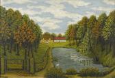 MORITZ FR. Herbstlicher Weiher Mit Gutshof MORITZ FR. Herbstlicher Weiher Mit Gutshof