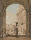 MORITZ Friedrich Wilhelm The Loggia Dei Lanzi In Florence MORITZ Friedrich Wilhelm The Loggia Dei Lanzi In Florence