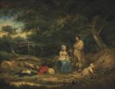 MORLAND George A Woodcutter And His Family In A Wooded Clearing MORLAND George A Woodcutter And His Family In A Wooded Clearing