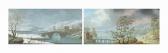 MORLETTE Y RUIZ Juan Patricio A Summer River Landscape With Travellers On A Path During A Tempest MORLETTE Y RUIZ Juan Patricio A Summer River Landscape With Travellers On A Path During A Tempest