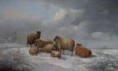 MORRIS Alfred Sheep In A Winter Landscape MORRIS Alfred Sheep In A Winter Landscape
