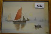MORRIS Garman Coastal Scene With Cottages MORRIS Garman Coastal Scene With Cottages