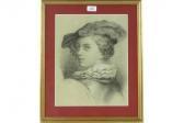 MORRISON CHARCOAL R E Genre Portrait Of A Man MORRISON CHARCOAL R E Genre Portrait Of A Man