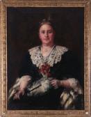 MORRISON Robert Edward Portrait Of Mrs. Charlotte De Hooch MORRISON Robert Edward Portrait Of Mrs. Charlotte De Hooch