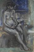 MORTON Ronald Study Of A Seated Female MORTON Ronald Study Of A Seated Female