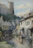 MORTON W Washerwomen In An Alpine Stream. MORTON W Washerwomen In An Alpine Stream.