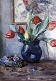 MOSCHELES Margaret Still Life Of Tulips In A Vase MOSCHELES Margaret Still Life Of Tulips In A Vase
