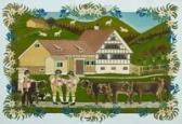 MOSER JOSEF ANTON Alpabfahrt Vor Appenzeller Bauernhaus MOSER JOSEF ANTON Alpabfahrt Vor Appenzeller Bauernhaus