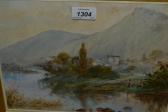 MOSTYN J. River Landscape With Church And Mountains MOSTYN J. River Landscape With Church And Mountains